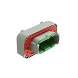 Thermoplastic shell DIP Connector with multiple terminal types designed for operating temperature range minus 55 to plus 125 degrees Celsius