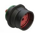 Black thermoplastic housing DIP Connector with various terminal types supporting operating temperatures minus 55 to plus 125 degrees Celsius